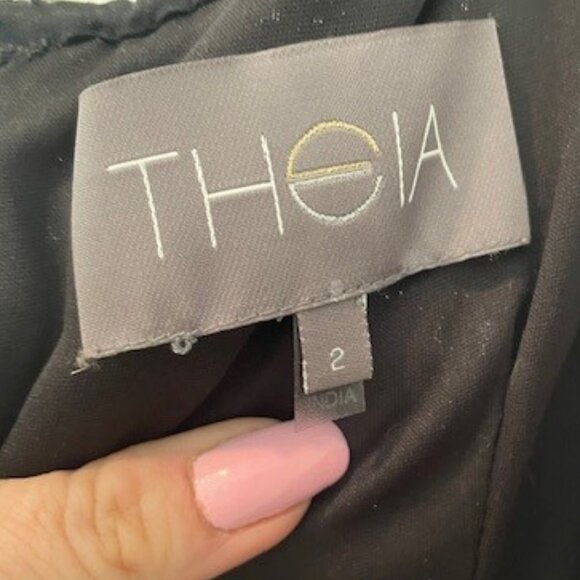 Theia Couture Black Mini Sequin Spaghetti Strap Dress– Sz 2 - Picture 6 of 9